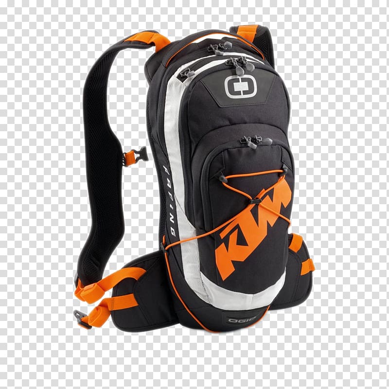 KTM Motorcycle Hydration pack Backpack Erzberg Rodeo, motorcycle transparent background PNG clipart