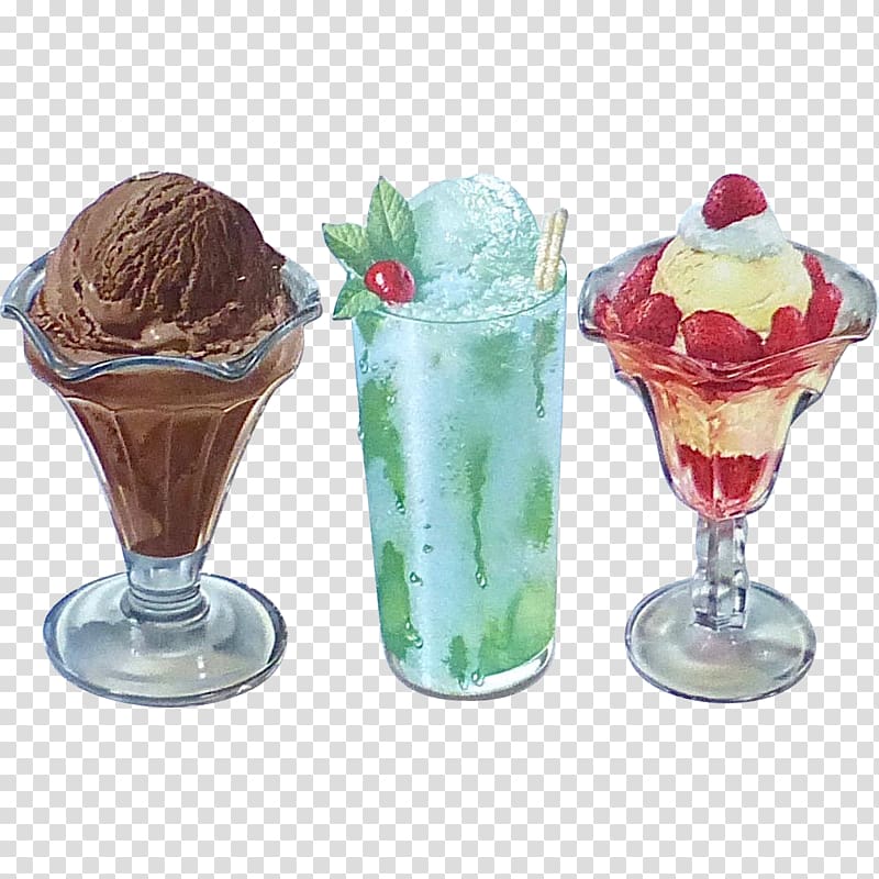 Chocolate ice cream Sundae Knickerbocker glory, ice cream transparent background PNG clipart