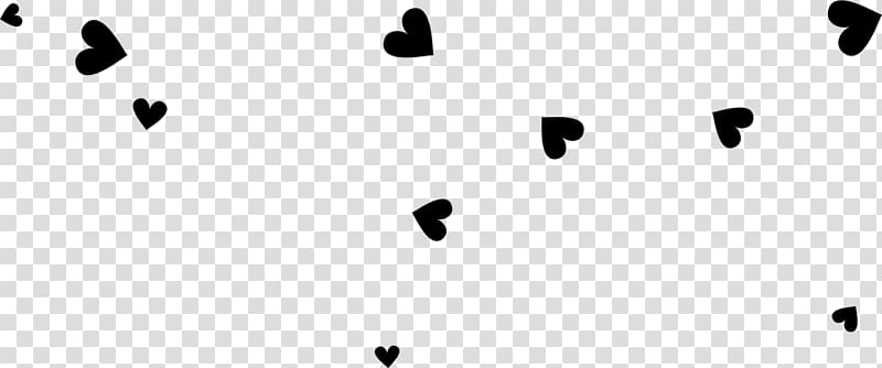 cartoon painted black heart-shaped floating decorative material transparent background PNG clipart