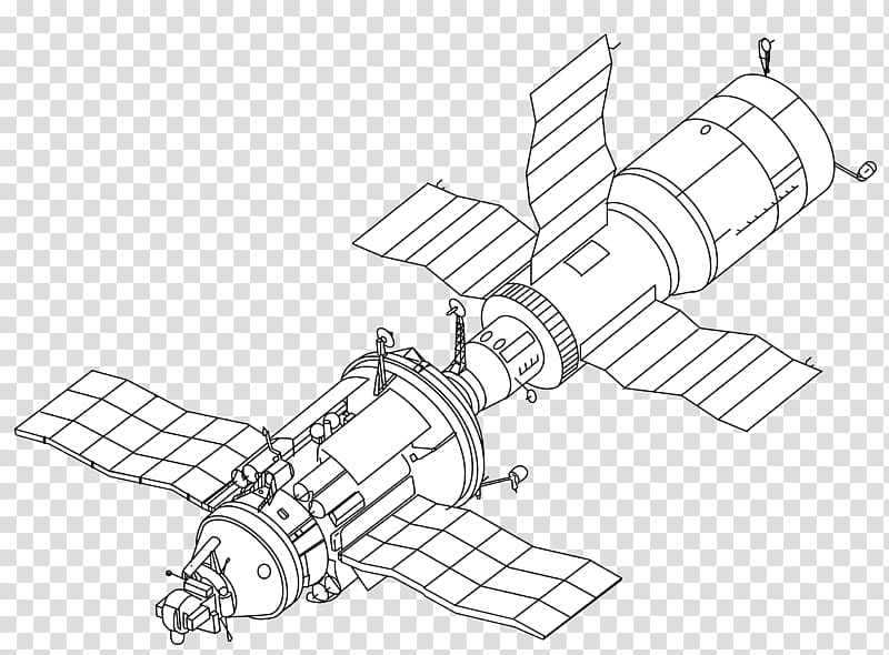 Salyut 7 Shenzhou 9 Soviet space program Kosmos 1686 TKS, Salyut 7 transparent background PNG clipart