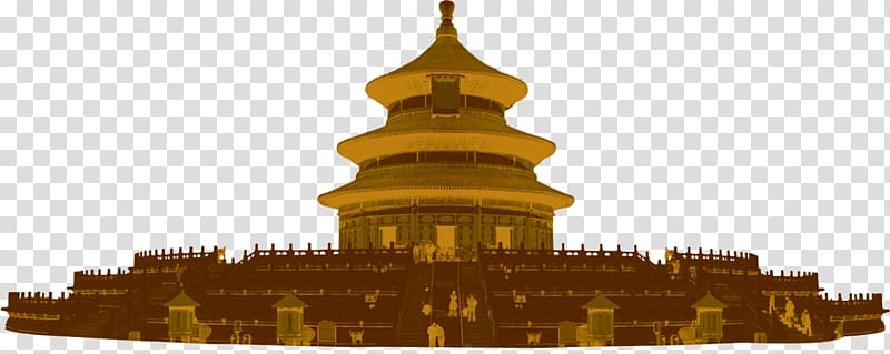 Temple of Heaven Cartoon Papercutting, Cartoons Temple of Heaven transparent background PNG clipart