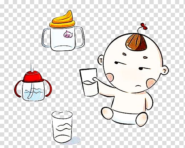 Drinking water , Little baby in the water material transparent background PNG clipart