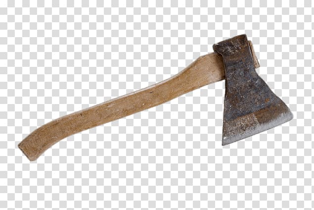 brown handled ax illustration, Used Axe transparent background PNG clipart