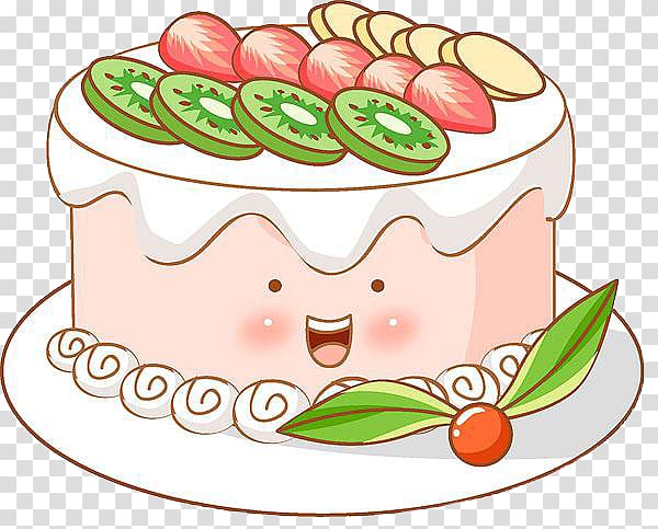 Birthday cake Torta Cream , Hand-painted cake transparent background PNG clipart