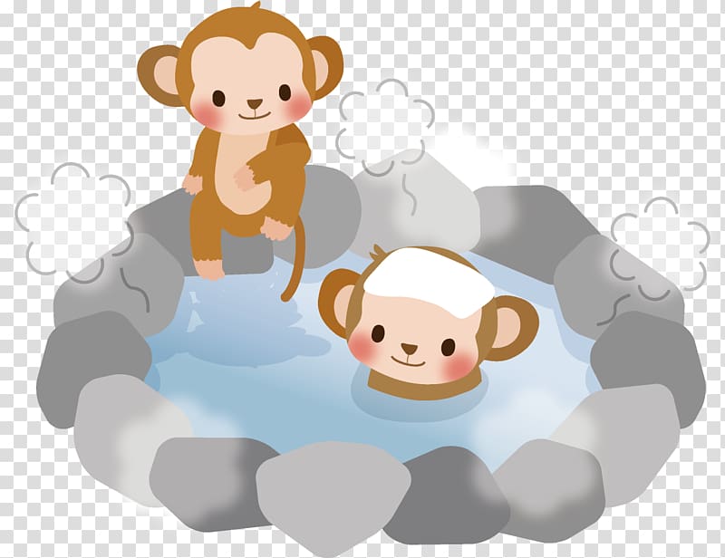 Monkey New Year card Seven Lucky Gods , monkey transparent background PNG clipart