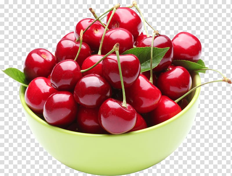 red cherries in ceramic bowl, Cherry Fruit, Cherries transparent background PNG clipart