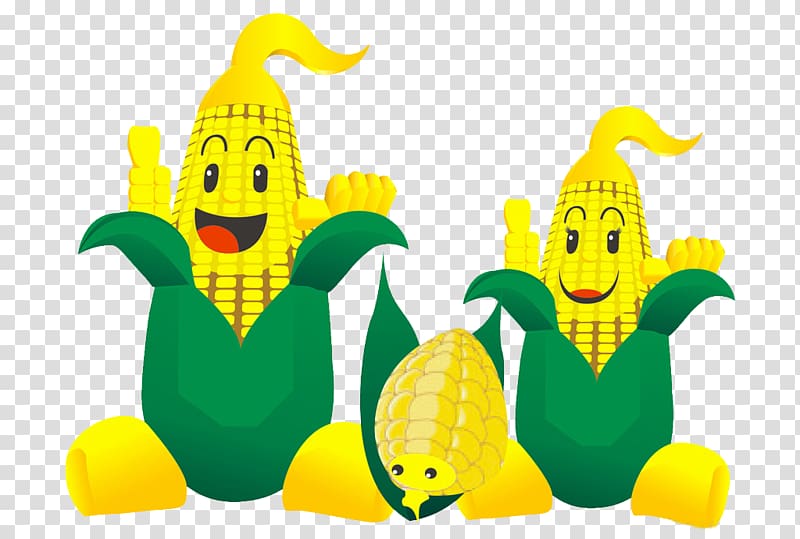 Maize Cartoon, corn transparent background PNG clipart