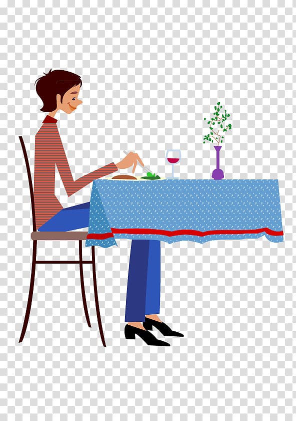Euclidean Illustration, table to eat people transparent background PNG clipart