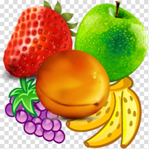 Real Fruits Crash Vegetarian cuisine Strawberry Orange, Fruit animation transparent background PNG clipart