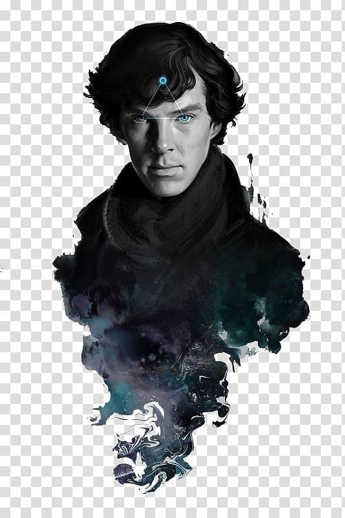 Sherlock Holmes Mycroft Holmes Doctor Watson Fan art, Black water-soluble star transparent background PNG clipart