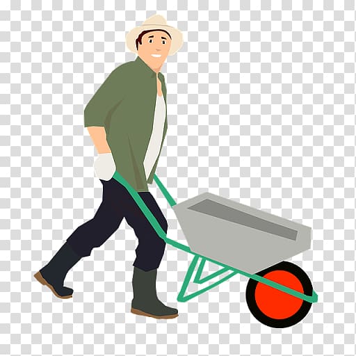 Farmer Agriculture Wheelbarrow, huerto transparent background PNG clipart