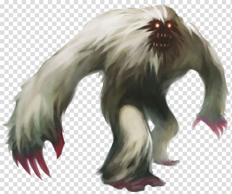 Bigfoot Yeti Legendary creature Mythology, monster transparent background PNG clipart