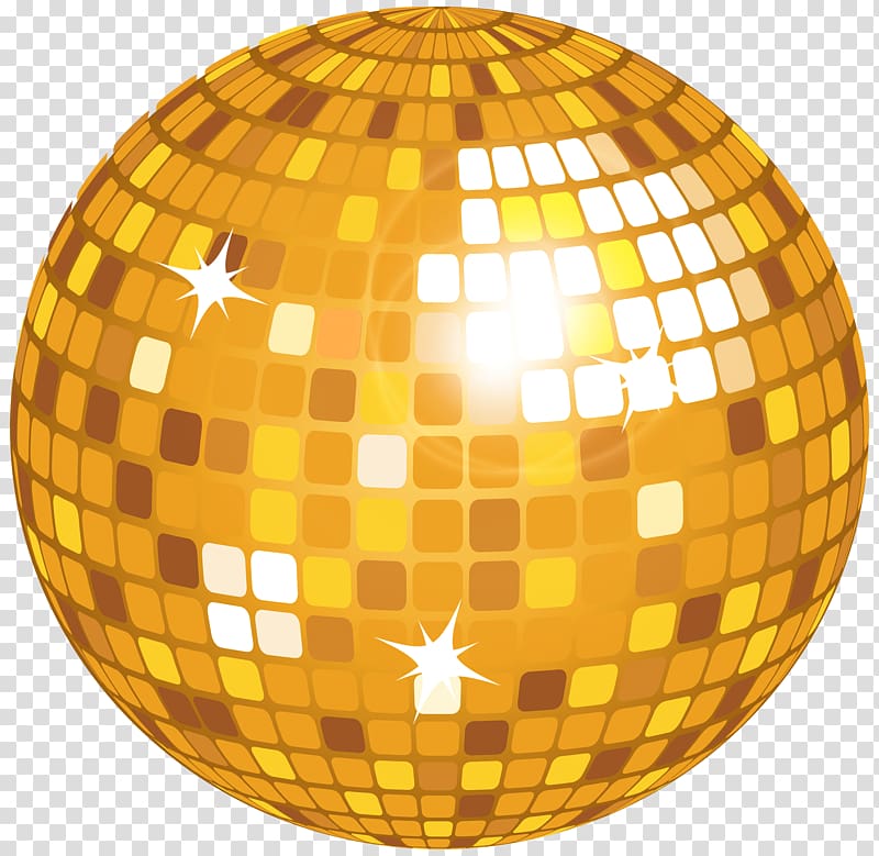 gold mirror ball illustration, Disco Drawing , Yellow Disco Ball transparent background PNG clipart