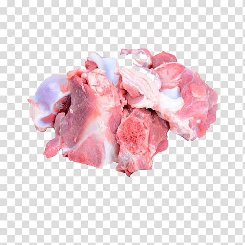 Domestic pig Bone Flesh, Frozen pig bones transparent background PNG clipart