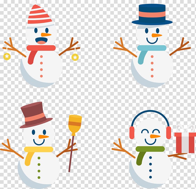 Snowman Christmas , Cute snowman decoration transparent background PNG clipart