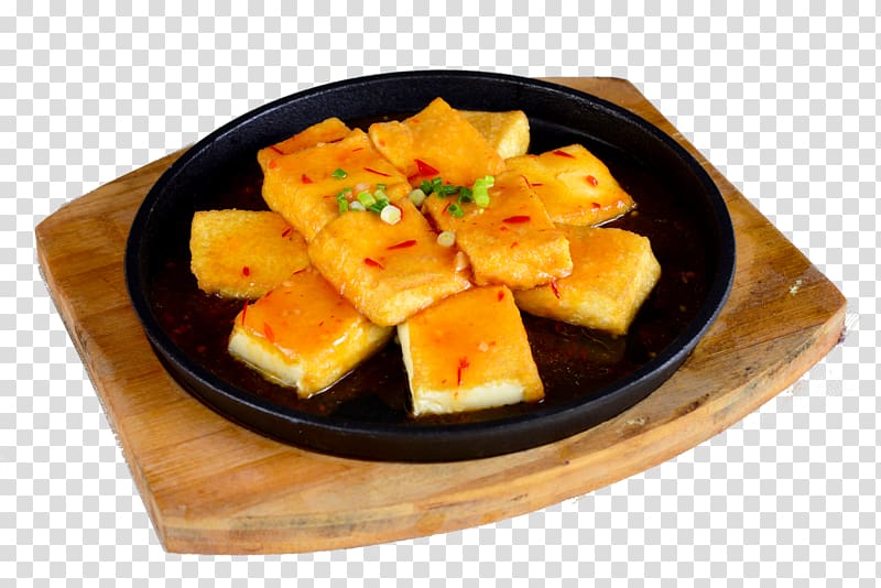 Tofu Chinese cuisine Asian cuisine Mapo doufu Teppanyaki, Tofu iron transparent background PNG clipart