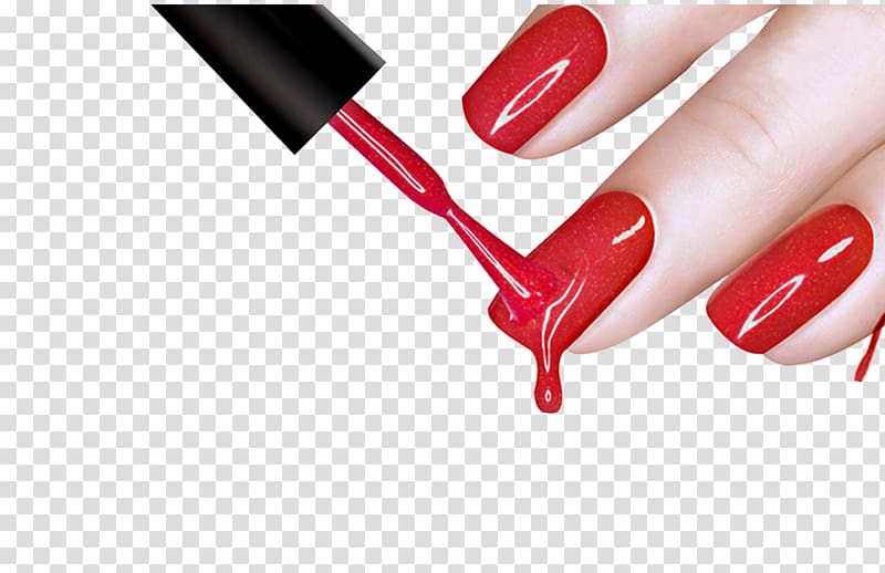 red manicure, Gel nails Nail polish Ultraviolet Cosmetics, Nail transparent background PNG clipart
