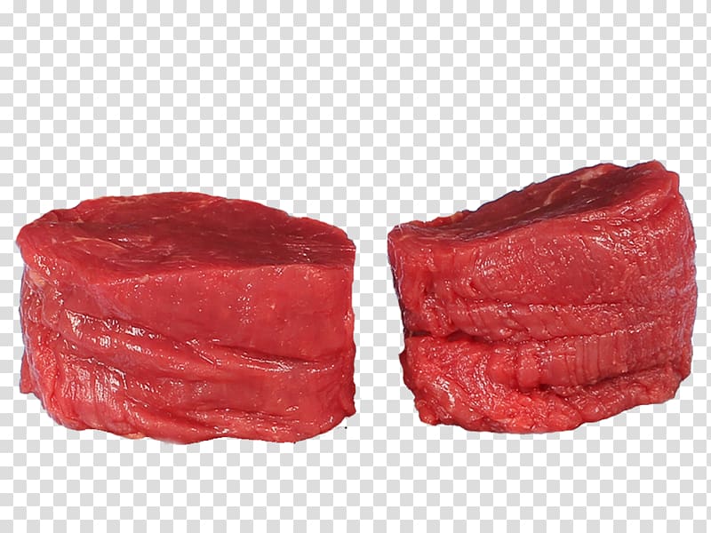 Beef tenderloin Steak Fillet Angus cattle, meat transparent background PNG clipart
