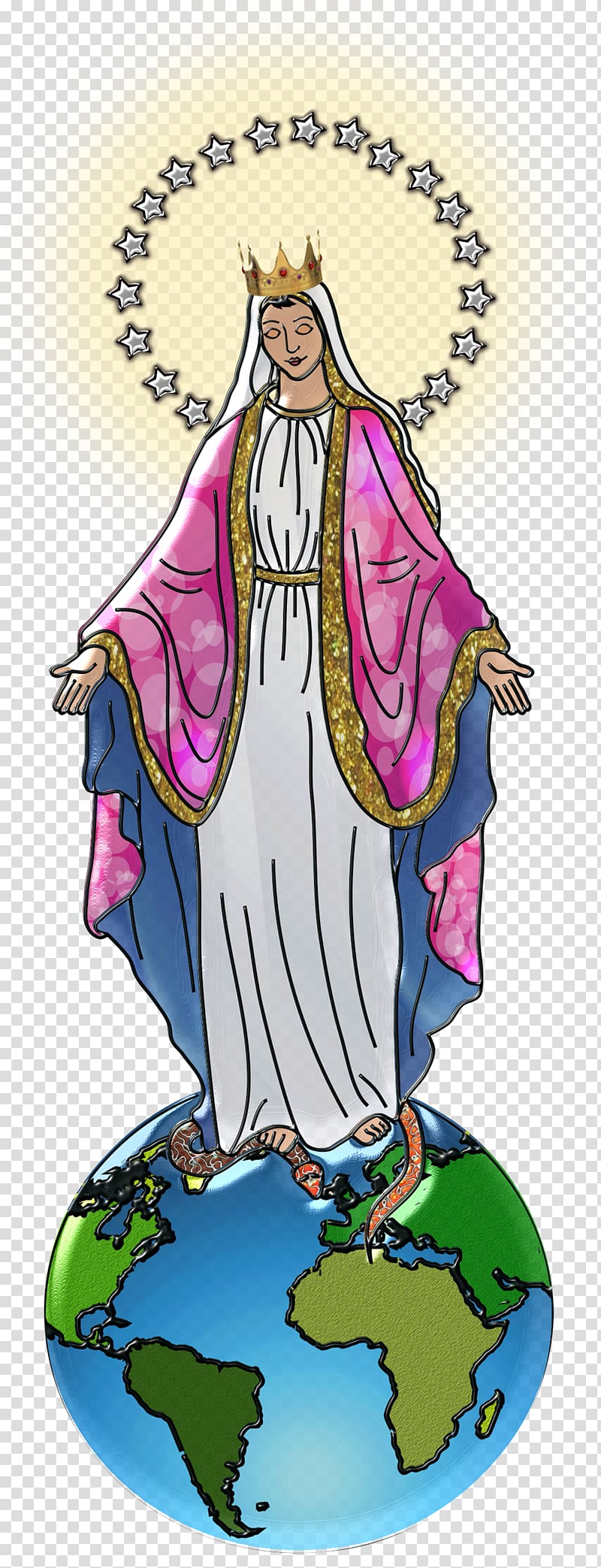 Immaculate Heart of Mary Queen of Heaven Ave Maria Holy card, others transparent background PNG clipart