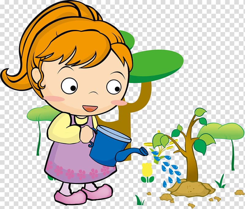 Cartoon , little girl transparent background PNG clipart
