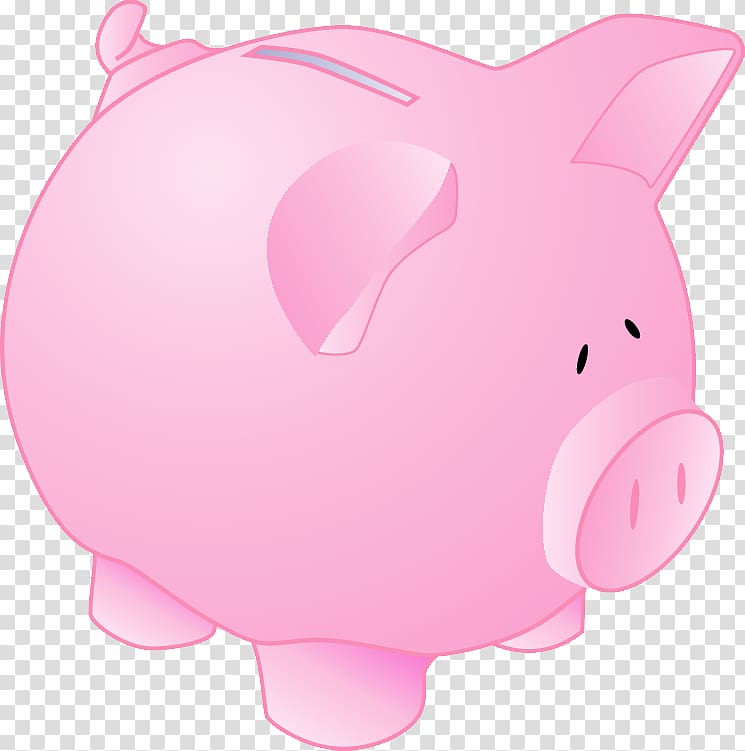 Piggy bank transparent background PNG clipart