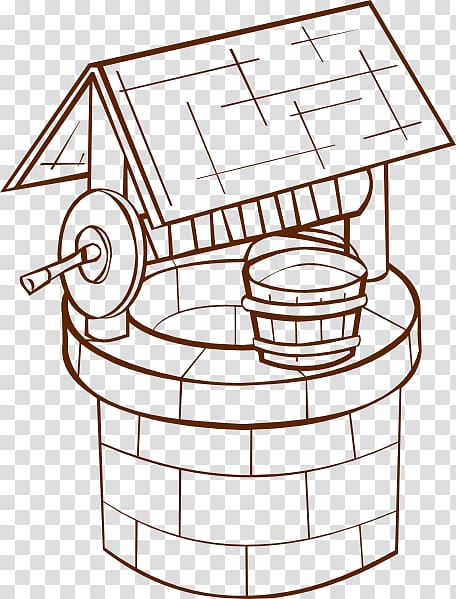 Water well Wishing Well Drawing , Pulley transparent background PNG clipart