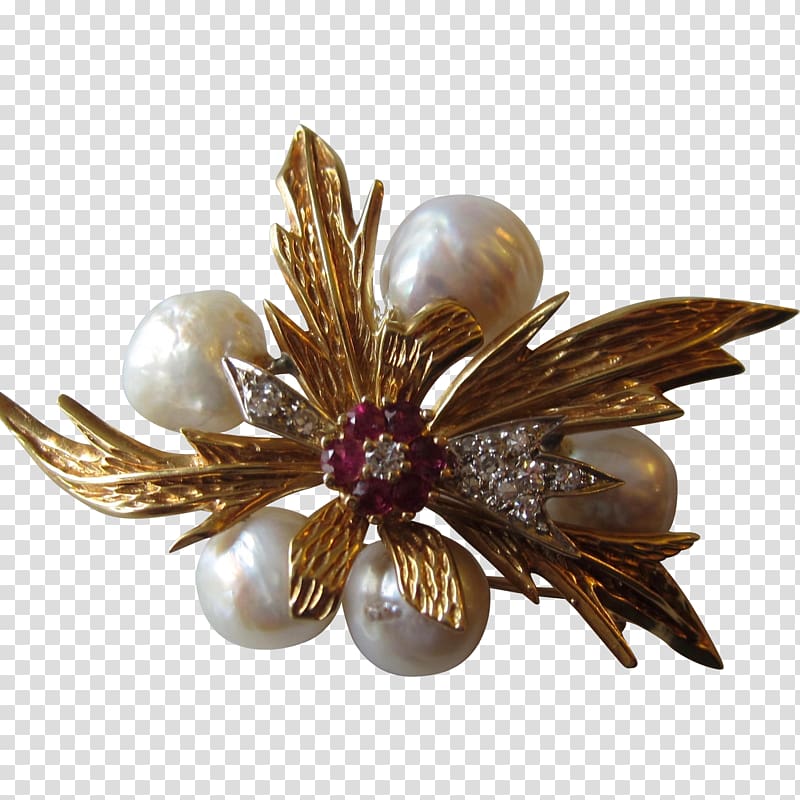 Brooch Baroque pearl Colored gold, gold transparent background PNG clipart