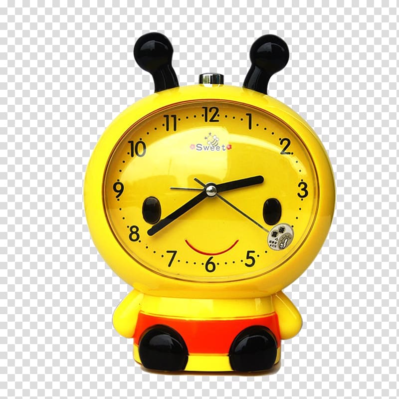 Alarm clock Cartoon Talking clock Digital clock, Cartoon alarm clock transparent background PNG clipart