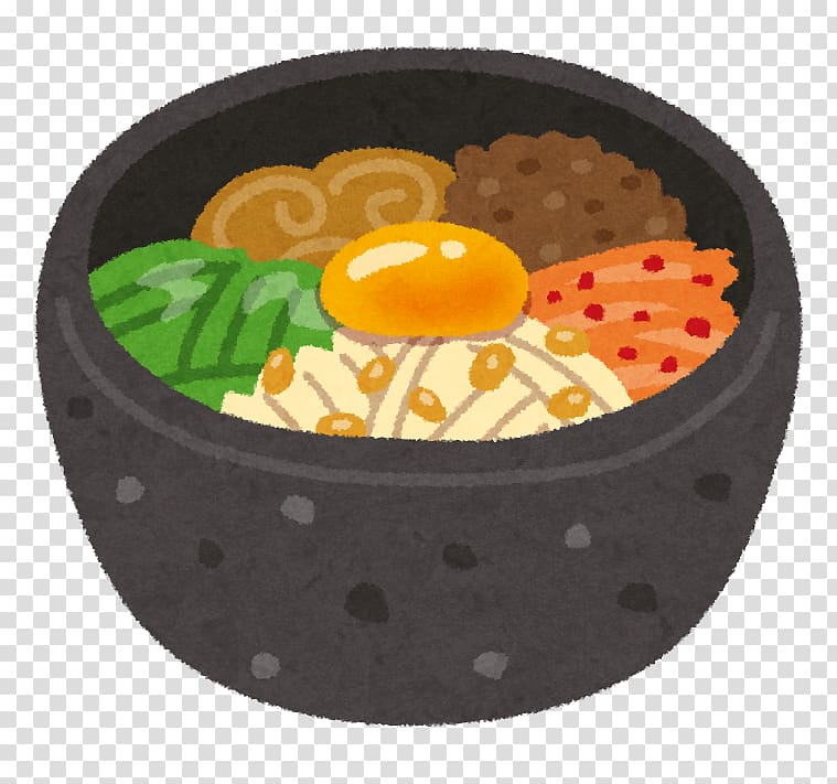 Bibimbap Korean cuisine Bento Onigiri Ishiyaki, cooking transparent background PNG clipart