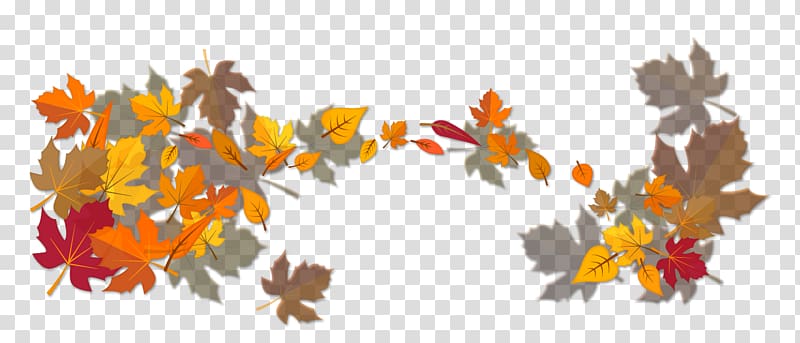 Leaf Autumn, Hand painted autumn leaves transparent background PNG clipart