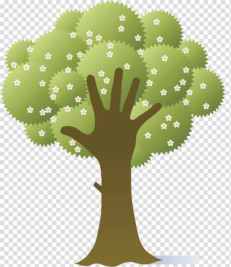 Adobe Illustrator Illustration, Green creative illustration palm tree transparent background PNG clipart