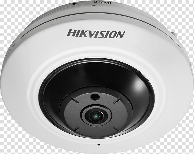 IP camera Closed-circuit television Hikvision Fisheye lens, Camera transparent background PNG clipart