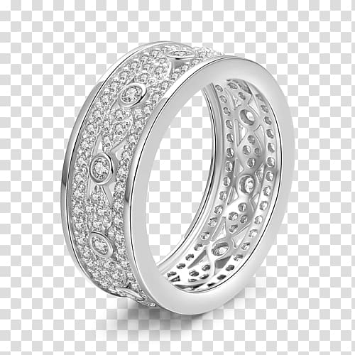 Silver Wedding ring Product design Bling-bling, couple rings transparent background PNG clipart
