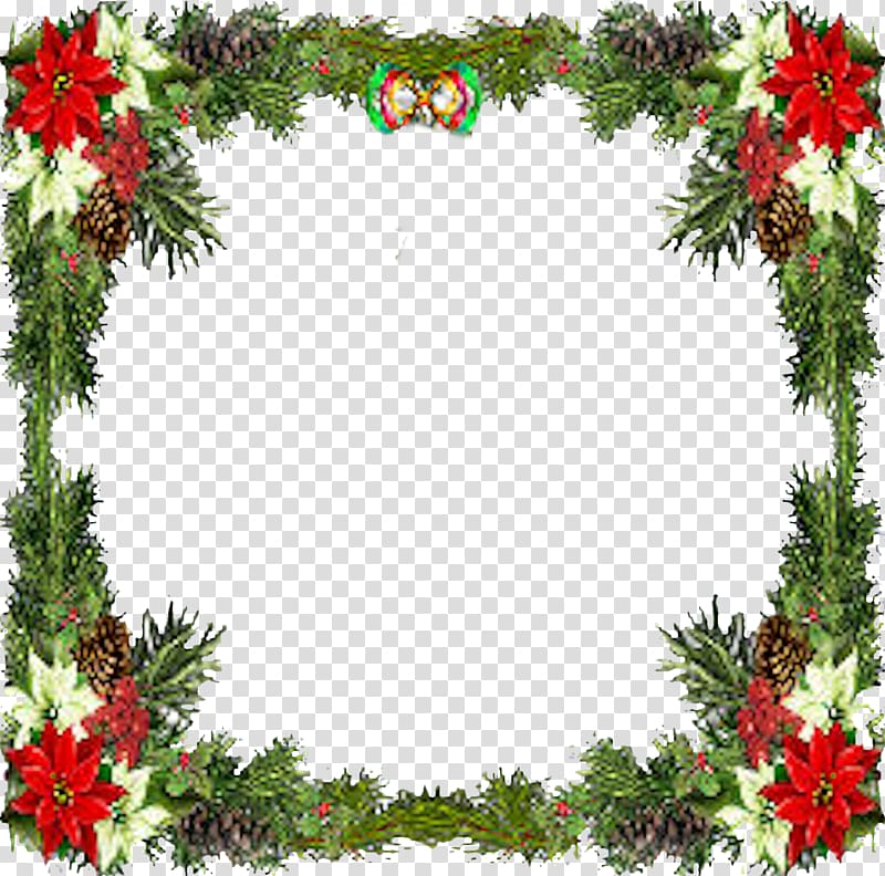 green and red foliage frame illustration, Christmas Frames W.T.P. New Year, Christmas Frame transparent background PNG clipart