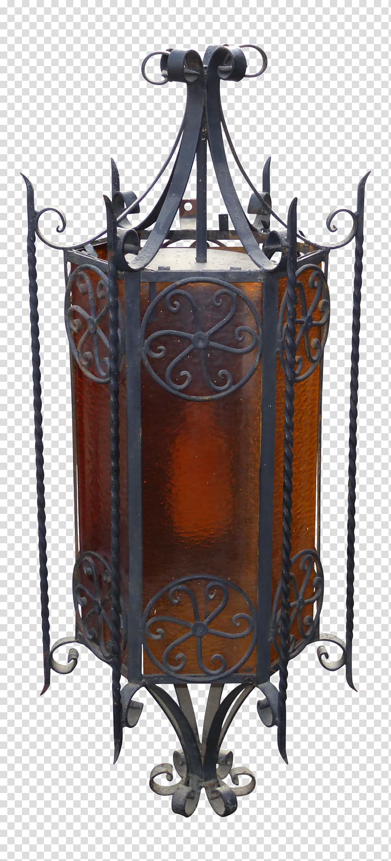 Light Glass Iron Wall Lantern, light transparent background PNG clipart