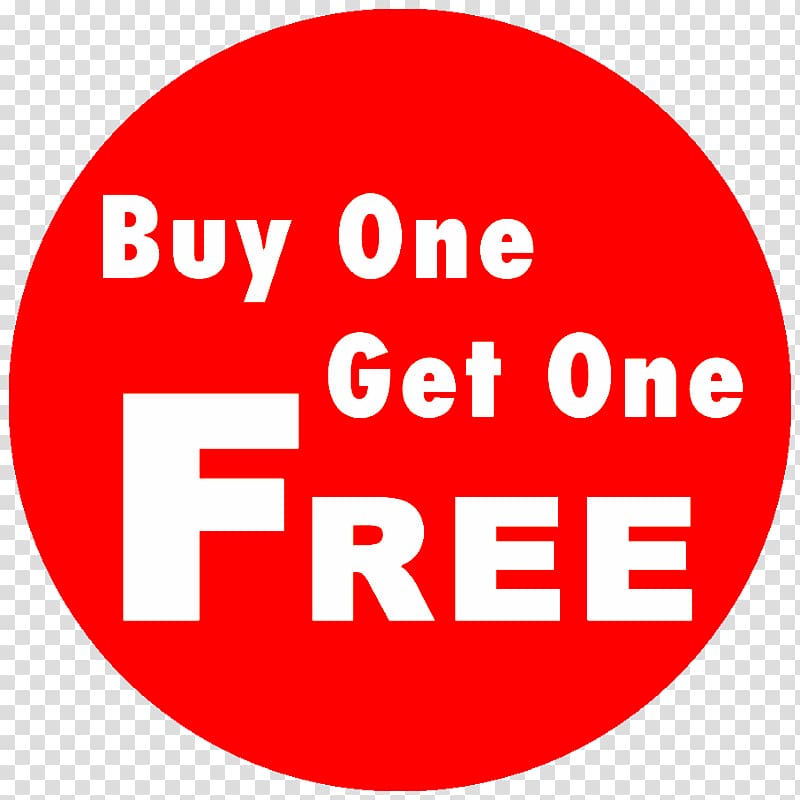 Buy one, get one free Buy 1 Get 1 Free Sticker Brand , Buy One Get One FREE transparent background PNG clipart