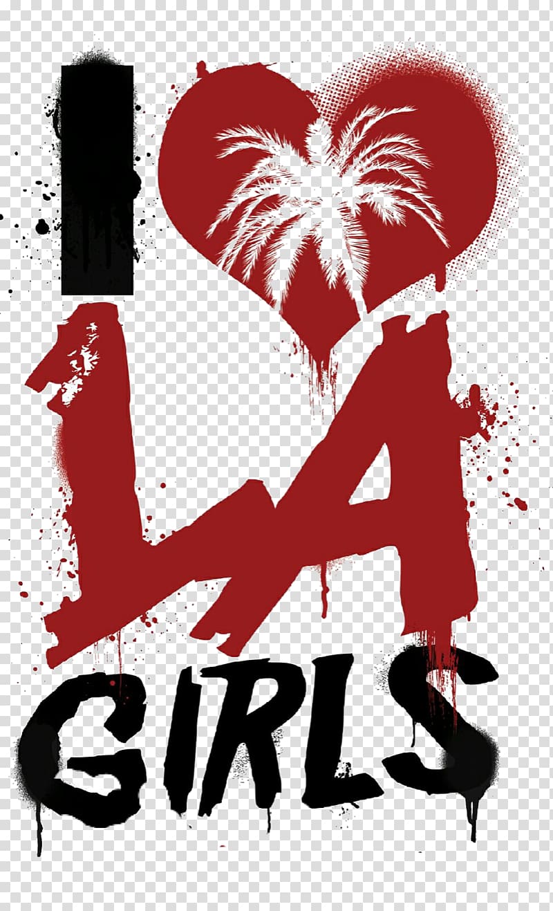 T-shirt Hoodie LA Girls I Love L.A., T-shirt transparent background PNG clipart