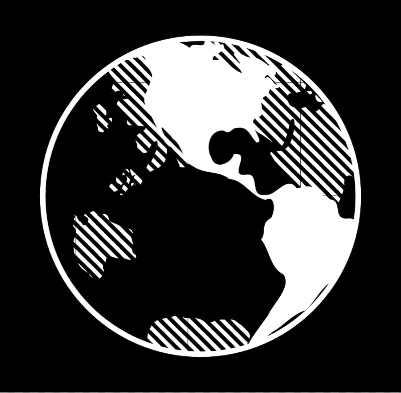 White Earth Globe , Earth Black And White transparent background PNG clipart