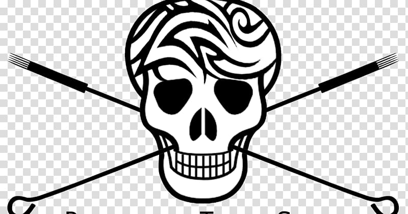 Skull and crossbones Face , tattoo needle transparent background PNG clipart