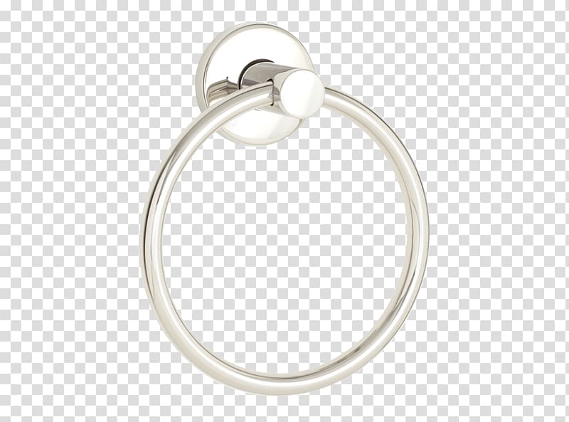 Earring Body Jewellery Stainless Towel Ring Silver, hotel bathroom accessories transparent background PNG clipart