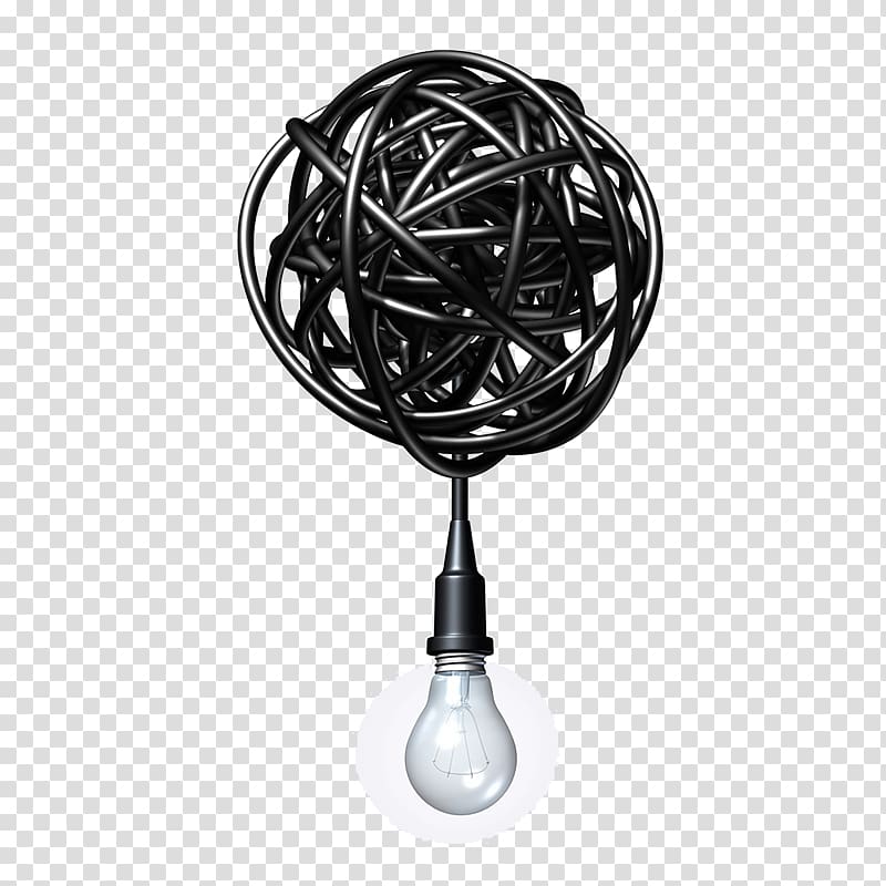 Incandescent light bulb Creativity Concept Idea, Wire Bulb transparent background PNG clipart