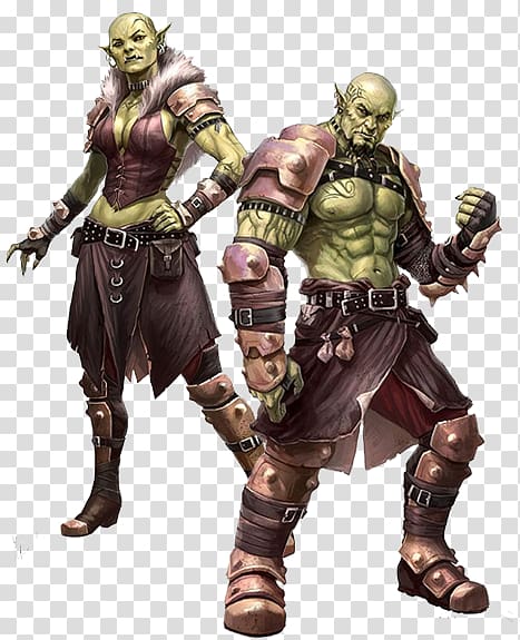 Dungeons & Dragons Pathfinder Roleplaying Game Half-orc Barbarian, orc female transparent background PNG clipart