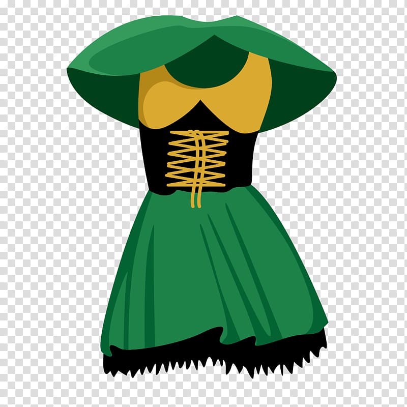 Clothing Computer file, Green princess dress transparent background PNG ...