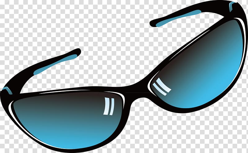 Sunglasses Goggles, Blue glasses, sun accessories transparent background PNG clipart