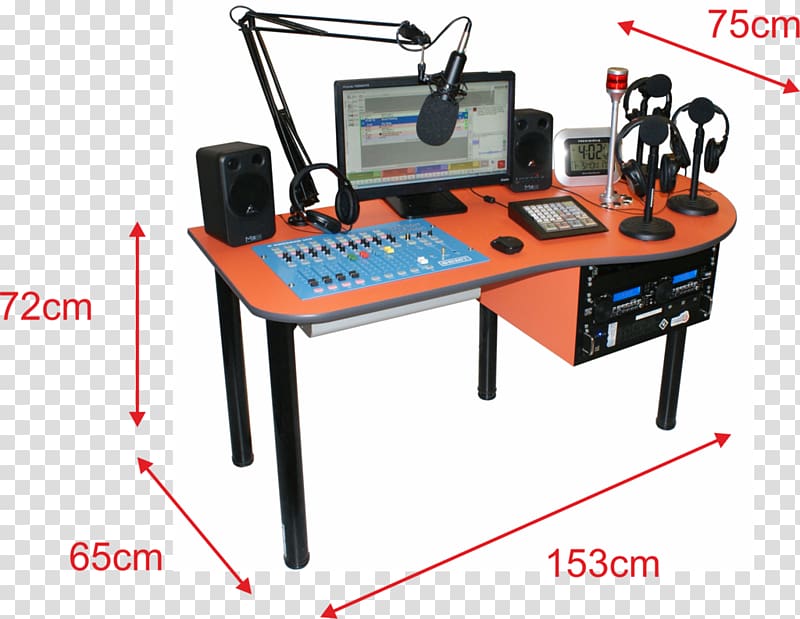 Desk Table Furniture Office Supplies Music workstation, radio studio transparent background PNG clipart