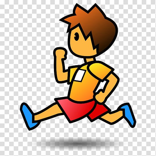 Emoji Running Emoticon Text messaging Smiley, runner transparent background PNG clipart