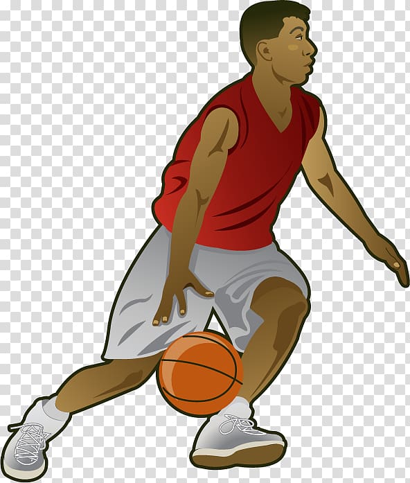 basketball player dribbling clipart