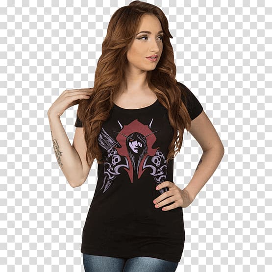 T-shirt World of Warcraft: Legion Hoodie Sleeve Sylvanas Windrunner, T-shirt transparent background PNG clipart