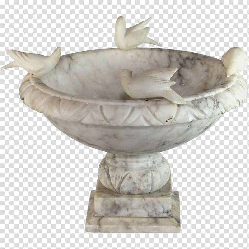 Classical sculpture Stone carving Figurine, Bird bath transparent background PNG clipart