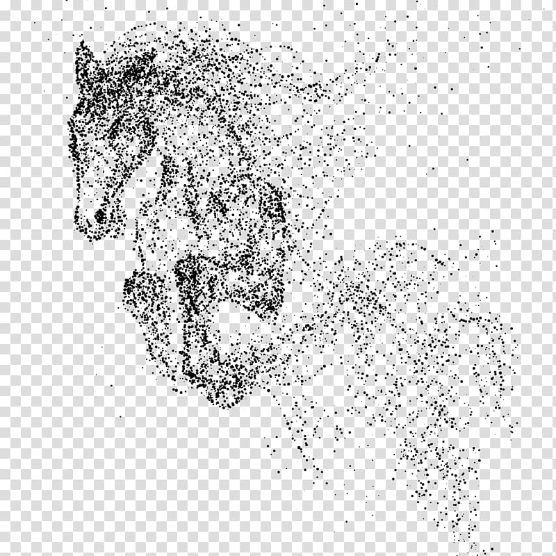 Horse, Hand painted ink flow running horse transparent background PNG clipart
